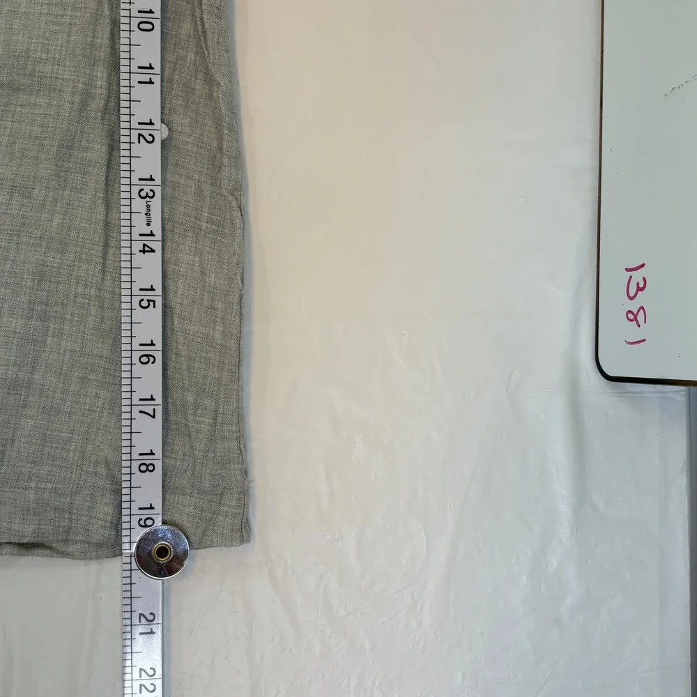 LOFT Petites Grey Cotton Smocked Off the Shoulder‎ Long Sleeve Blouse SP 451424